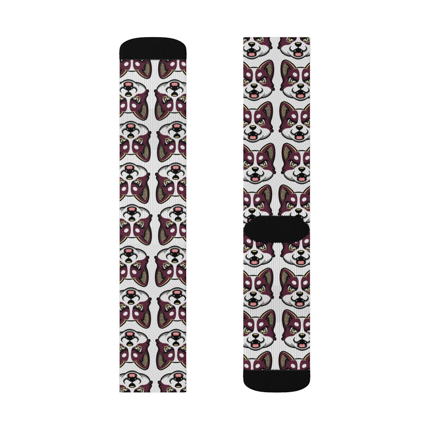 HBG ELEVEN ONE SOCKS - WHITE/MAROON