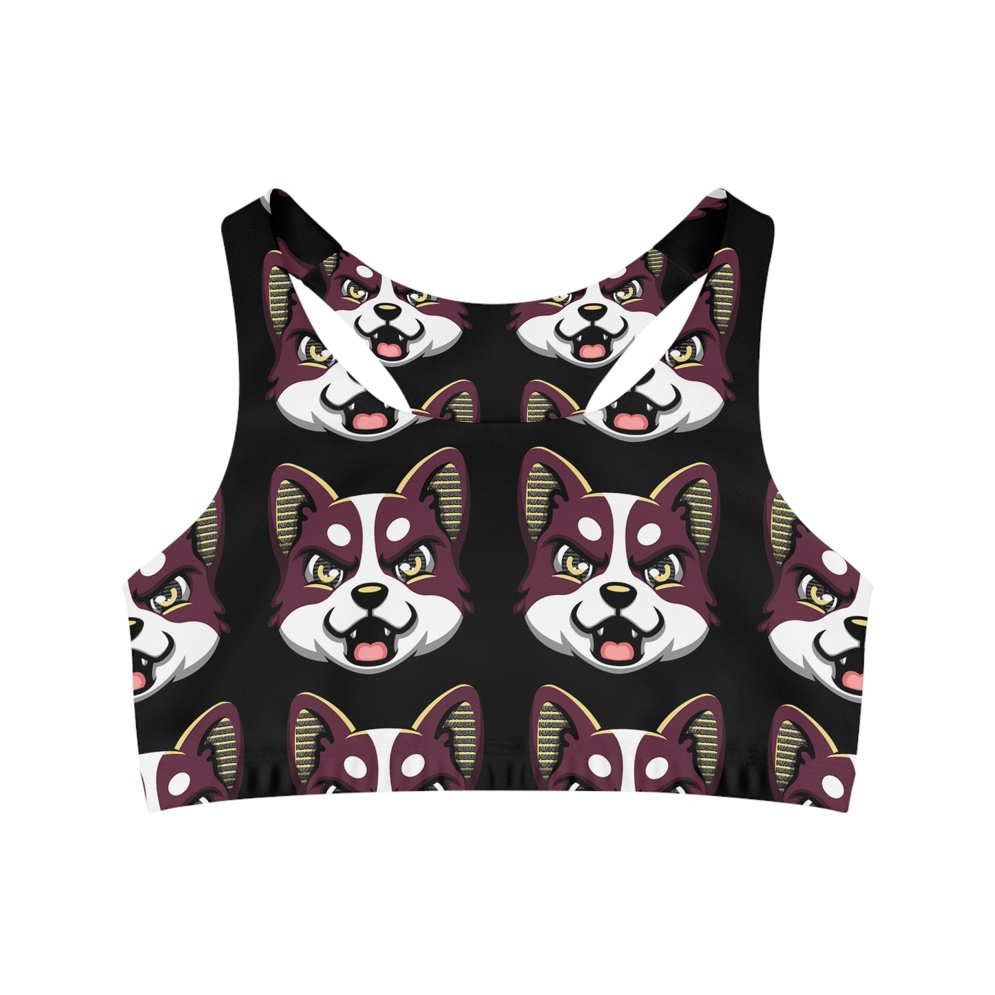 HBG ELEVEN ONE SPORTS BRA - BLACK/MAROON