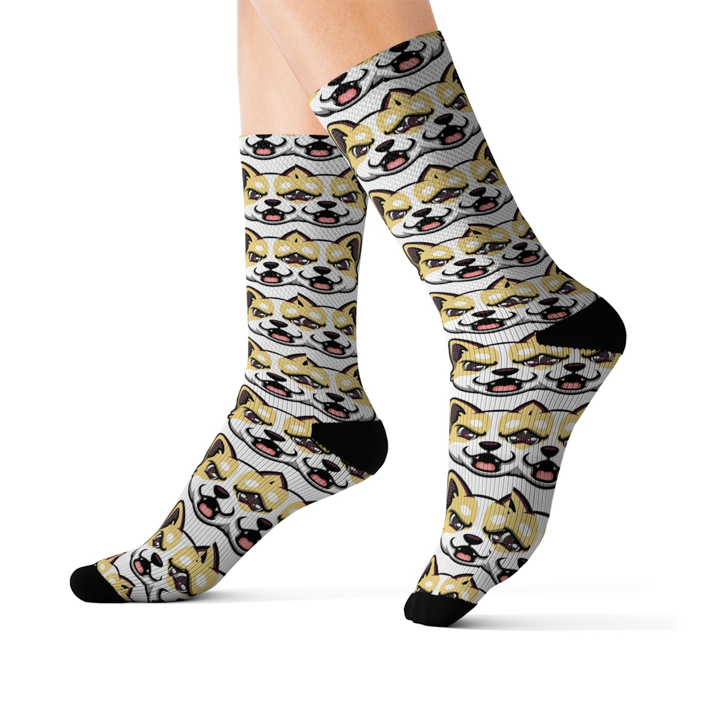 HBG ELEVEN ONE SOCKS - WHITE/BANANA CREAM