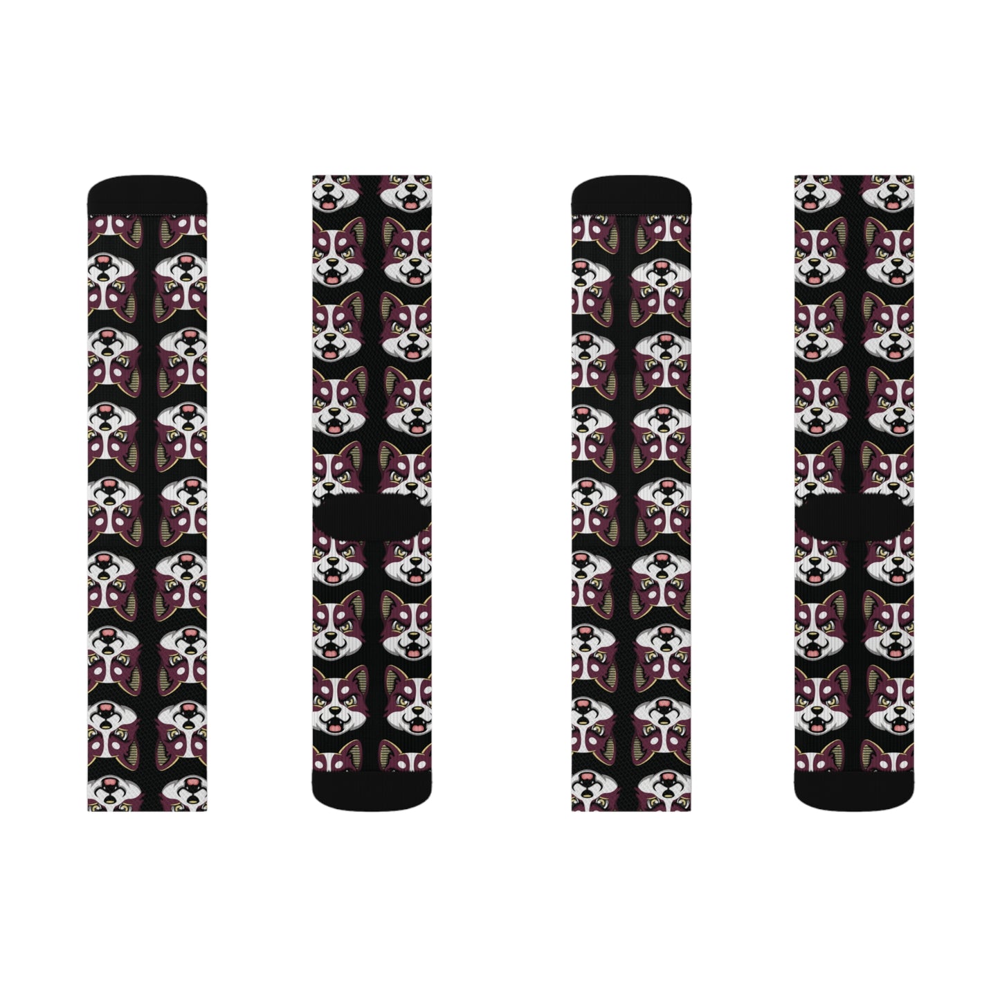 HBG ELEVEN ONE SOCKS - BLACK/MAROON