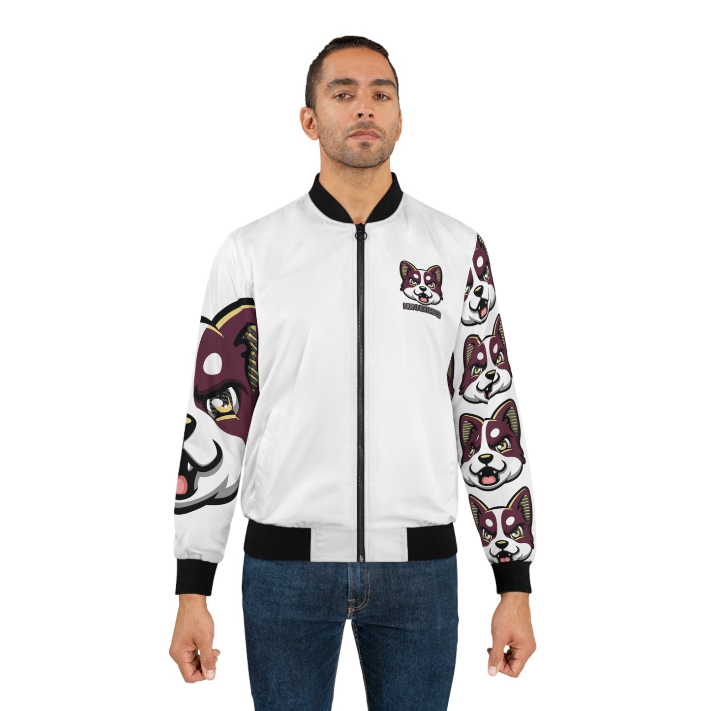 HBG ELEVEN ONE JACKET - WHITE/MAROON