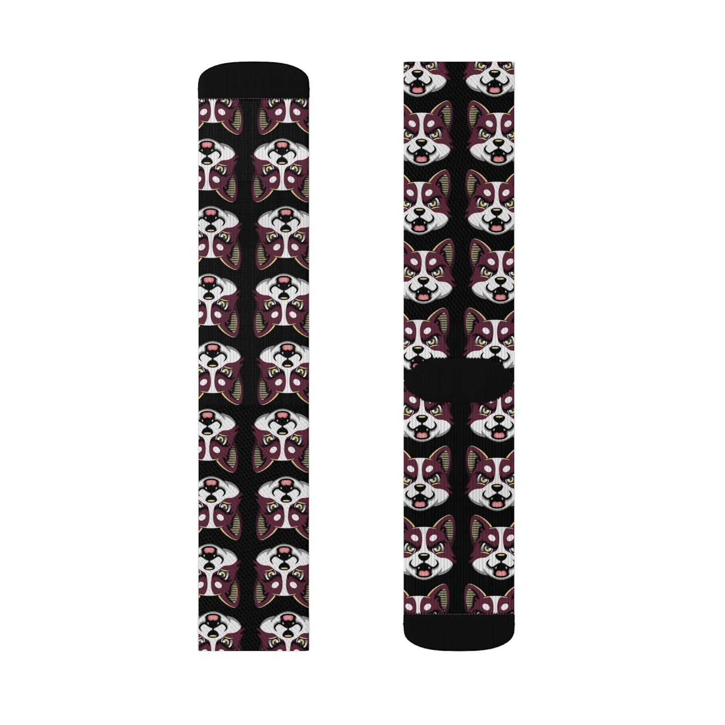 HBG ELEVEN ONE SOCKS - BLACK/MAROON