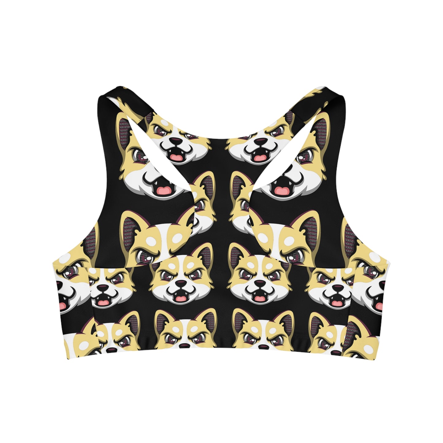 HBG ELEVEN ONE SPORTS BRA - BLACK/BANANA CREAM
