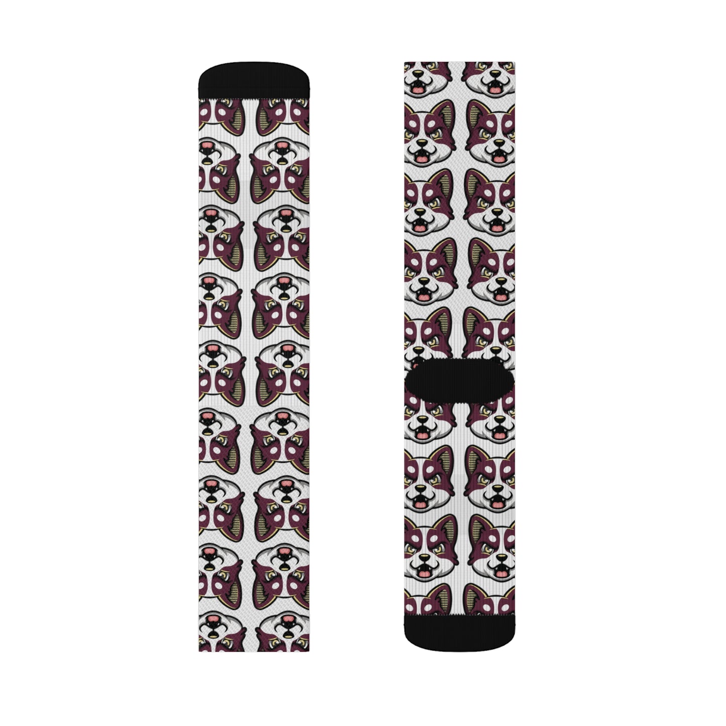 HBG ELEVEN ONE SOCKS - WHITE/MAROON