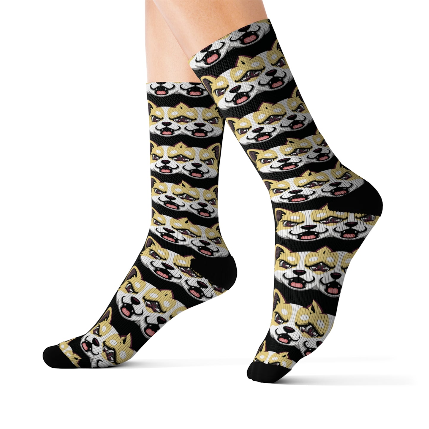 HBG ELEVEN ONE SOCKS - BLACK/BANANA CREAM