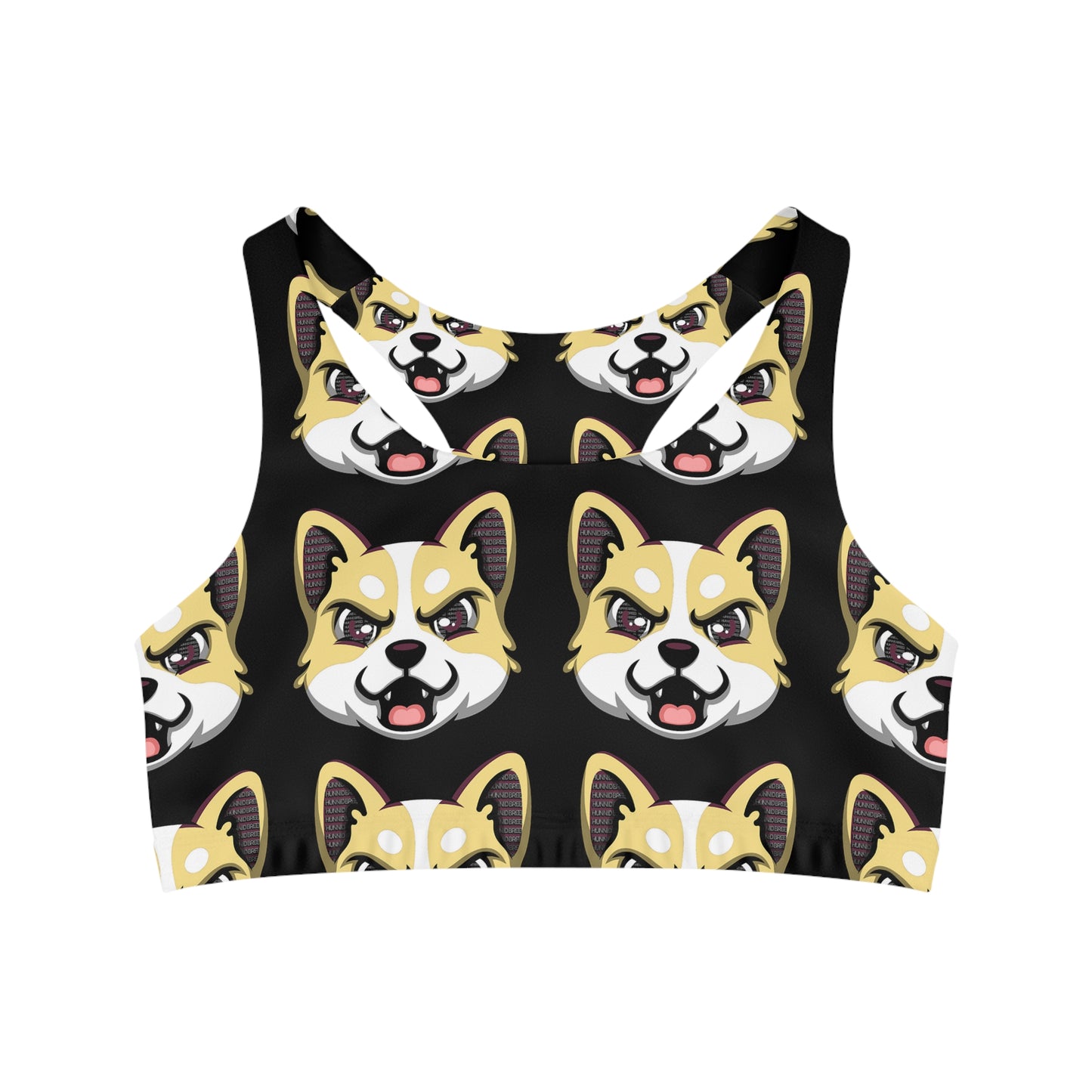 HBG ELEVEN ONE SPORTS BRA - BLACK/BANANA CREAM