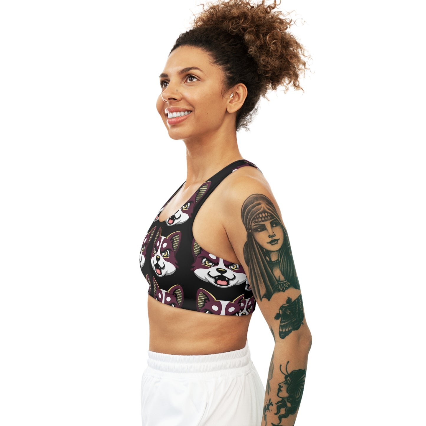 HBG ELEVEN ONE SPORTS BRA - BLACK/MAROON
