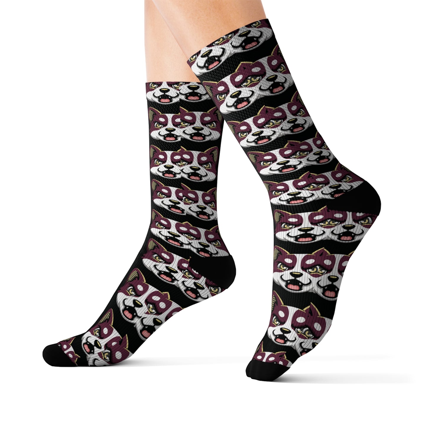 HBG ELEVEN ONE SOCKS - BLACK/MAROON