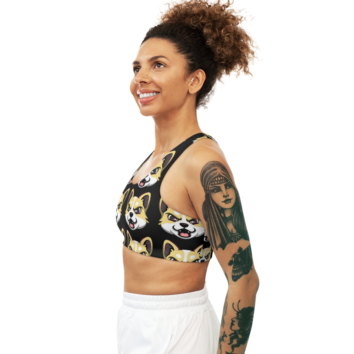 HBG ELEVEN ONE SPORTS BRA - BLACK/BANANA CREAM