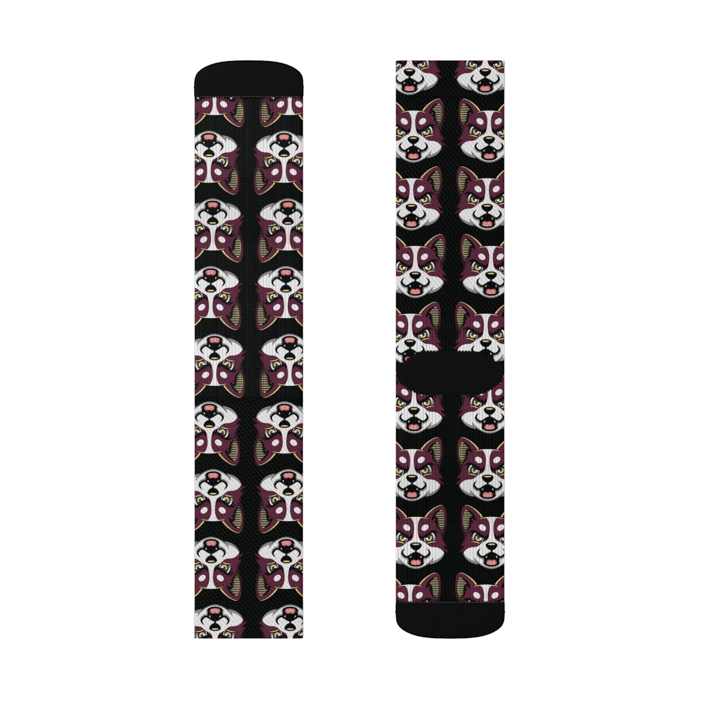 HBG ELEVEN ONE SOCKS - BLACK/MAROON