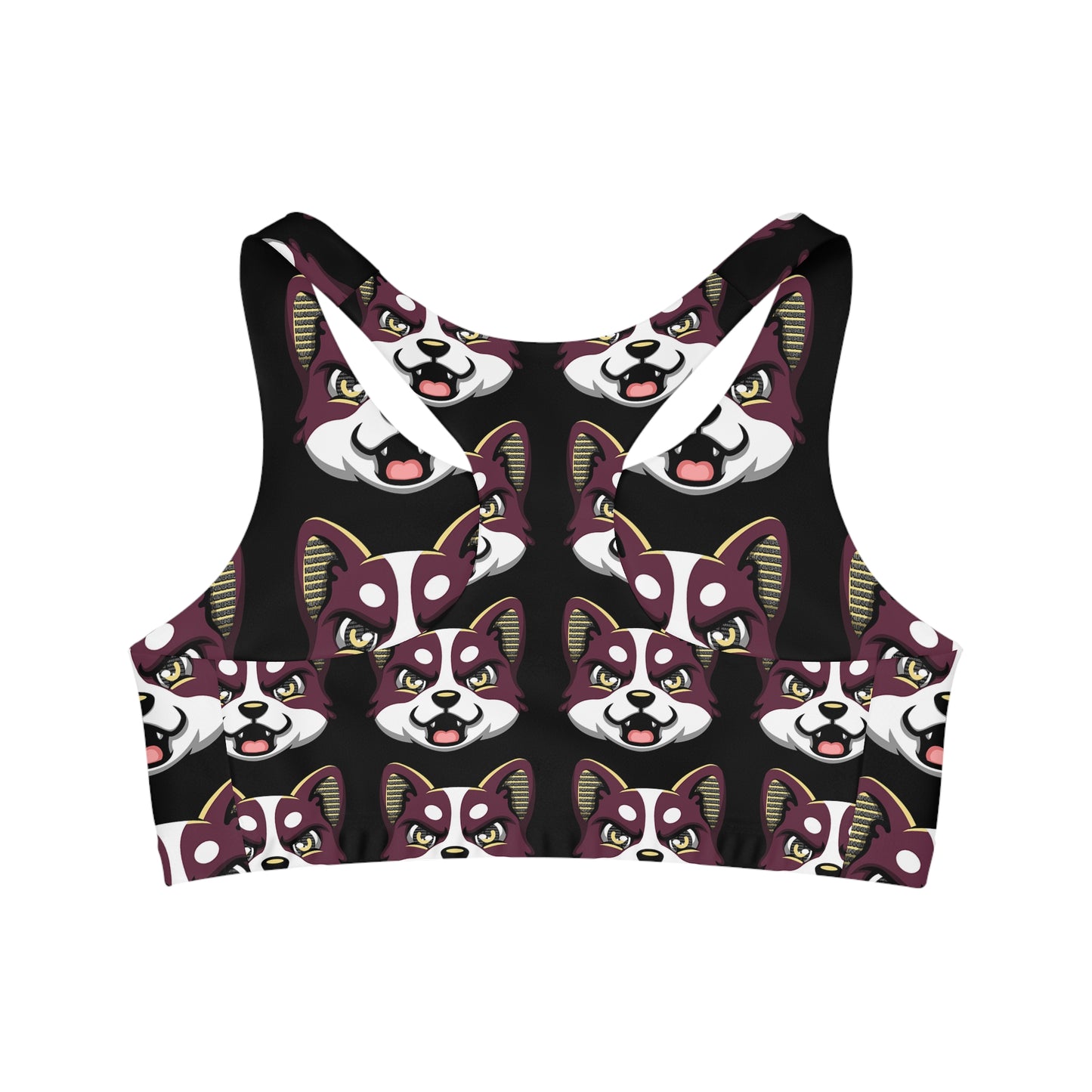 HBG ELEVEN ONE SPORTS BRA - BLACK/MAROON