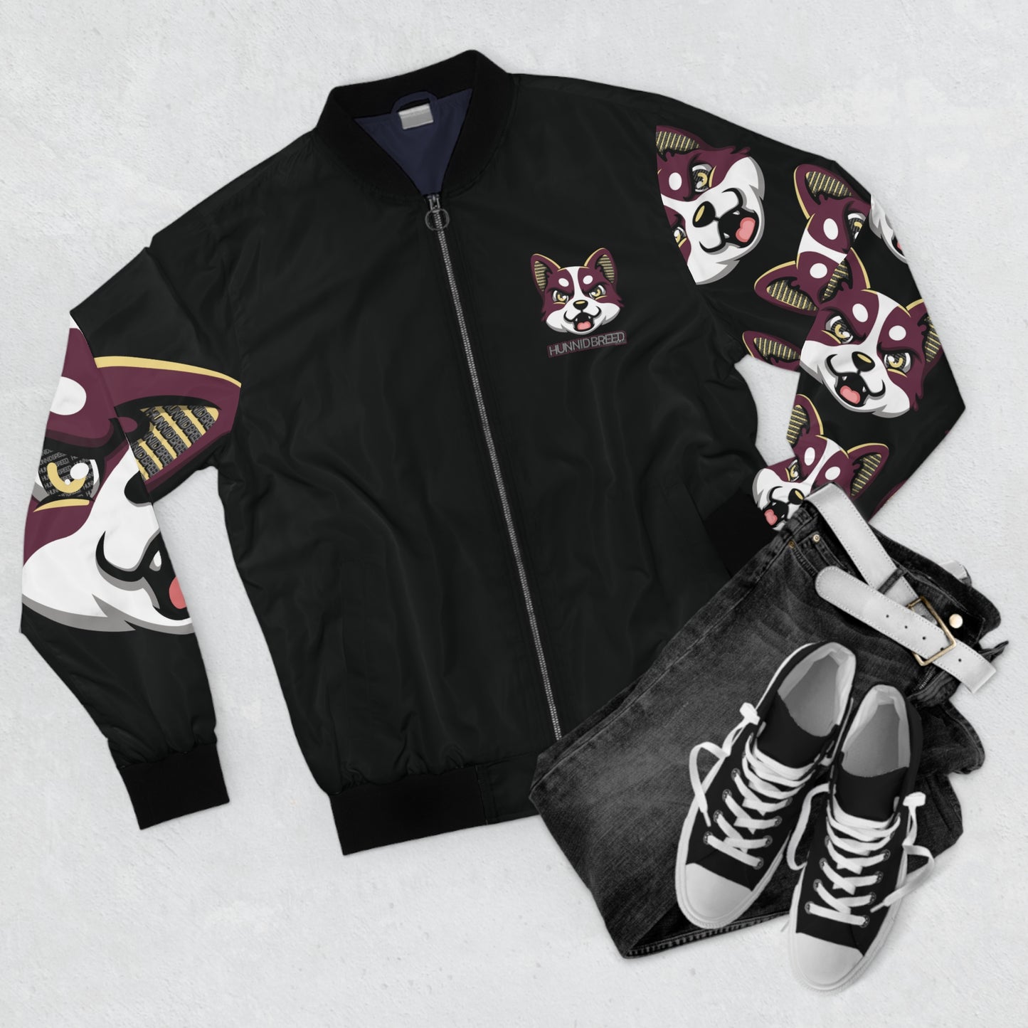 HBG ELEVEN ONE JACKET - BLACK/MAROON