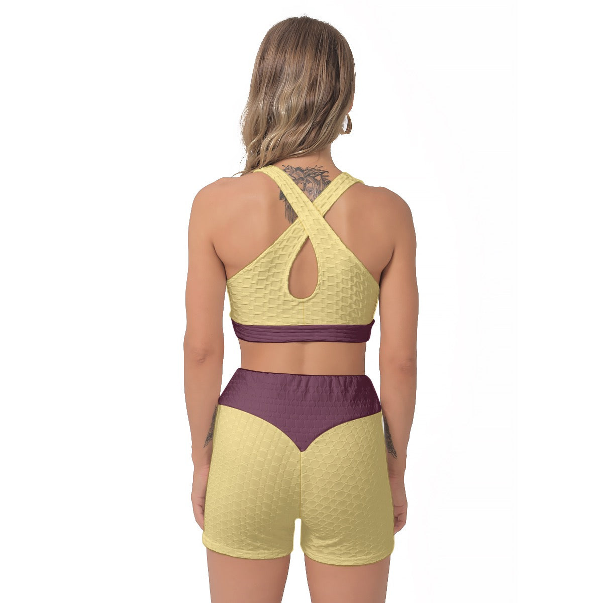 HBG ELEVEN ONE WOMEN'S SPORT SET - BANANA CREAM (CHEST)
