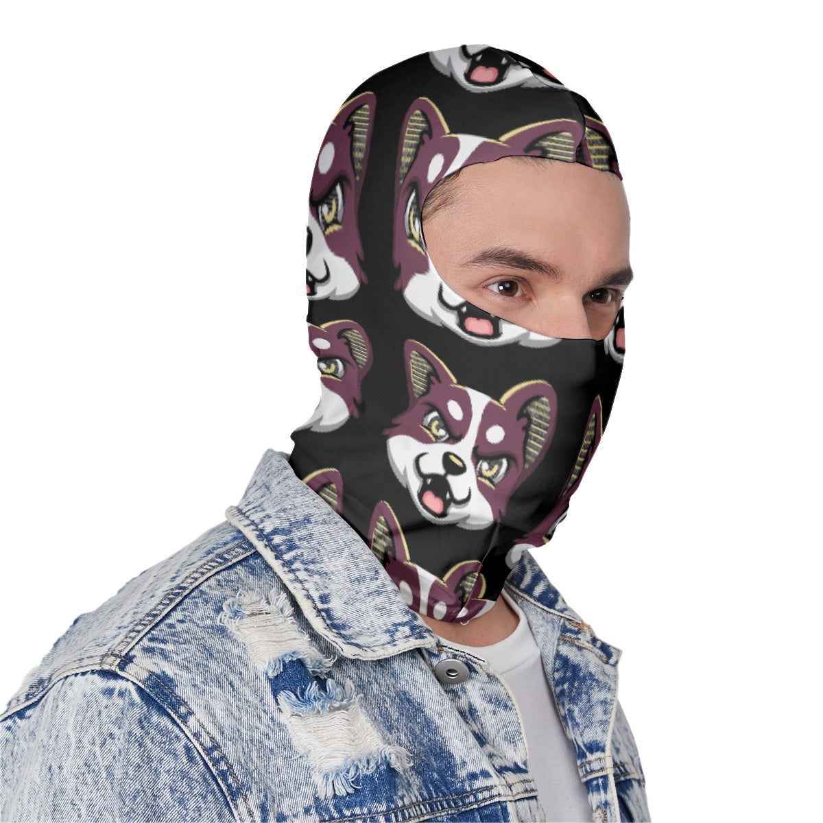 HBG ELEVEN ONE SKI MASK - BLACK/MAROON