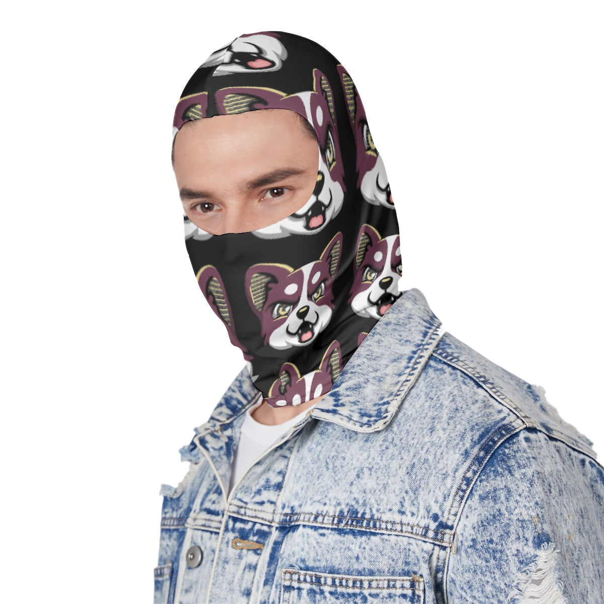 HBG ELEVEN ONE SKI MASK - BLACK/MAROON
