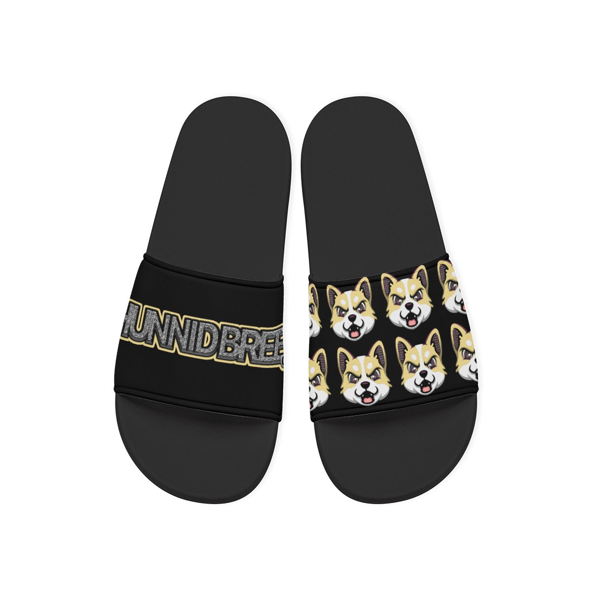 HBG ELEVEN ONE SLIDES - BLACK/BANANA CREAM