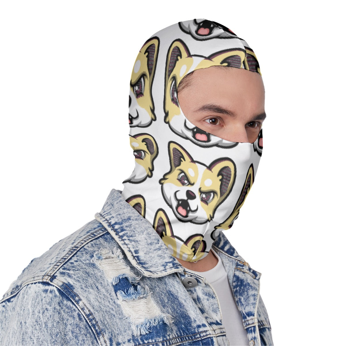 HBG ELEVEN ONE SKI MASK - WHITE/BANANA CREAM