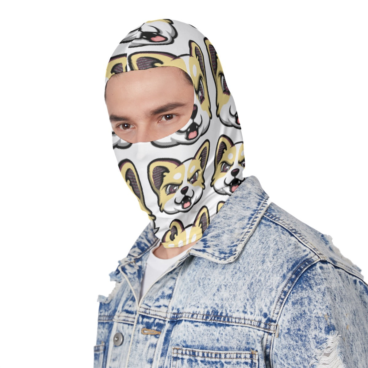 HBG ELEVEN ONE SKI MASK - WHITE/BANANA CREAM