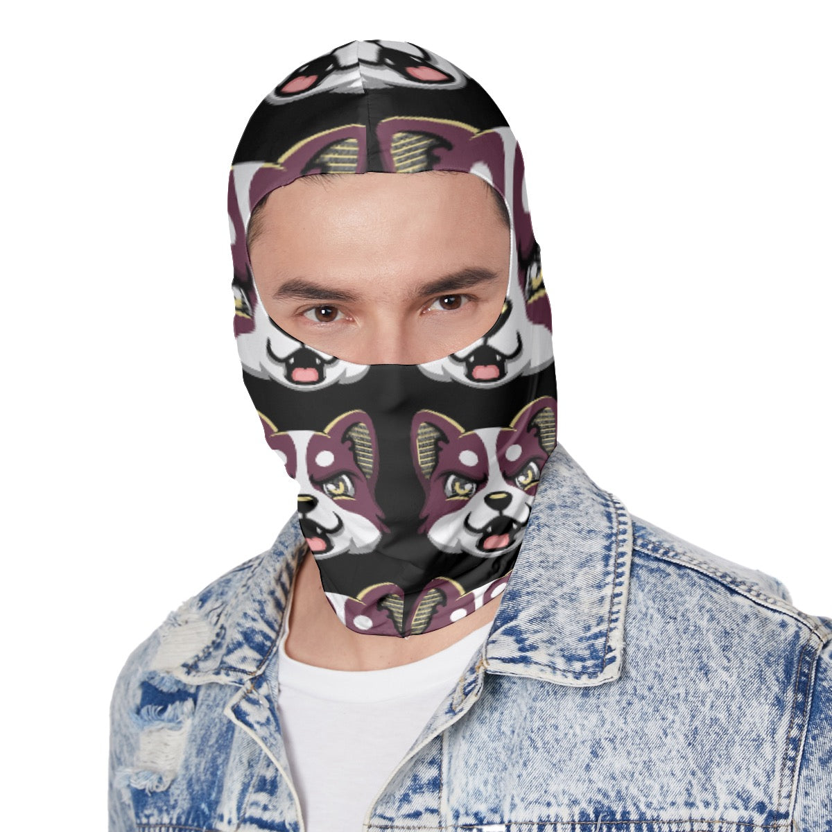 HBG ELEVEN ONE SKI MASK - BLACK/MAROON