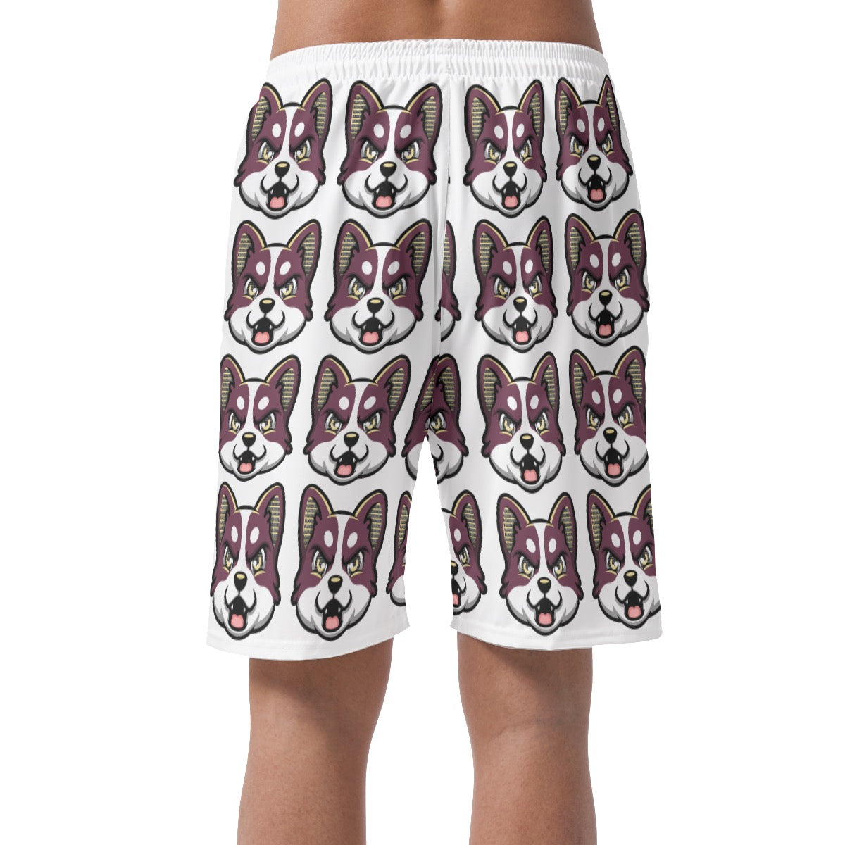 HBG ELEVEN ONE SHORTS - WHITE/MAROON