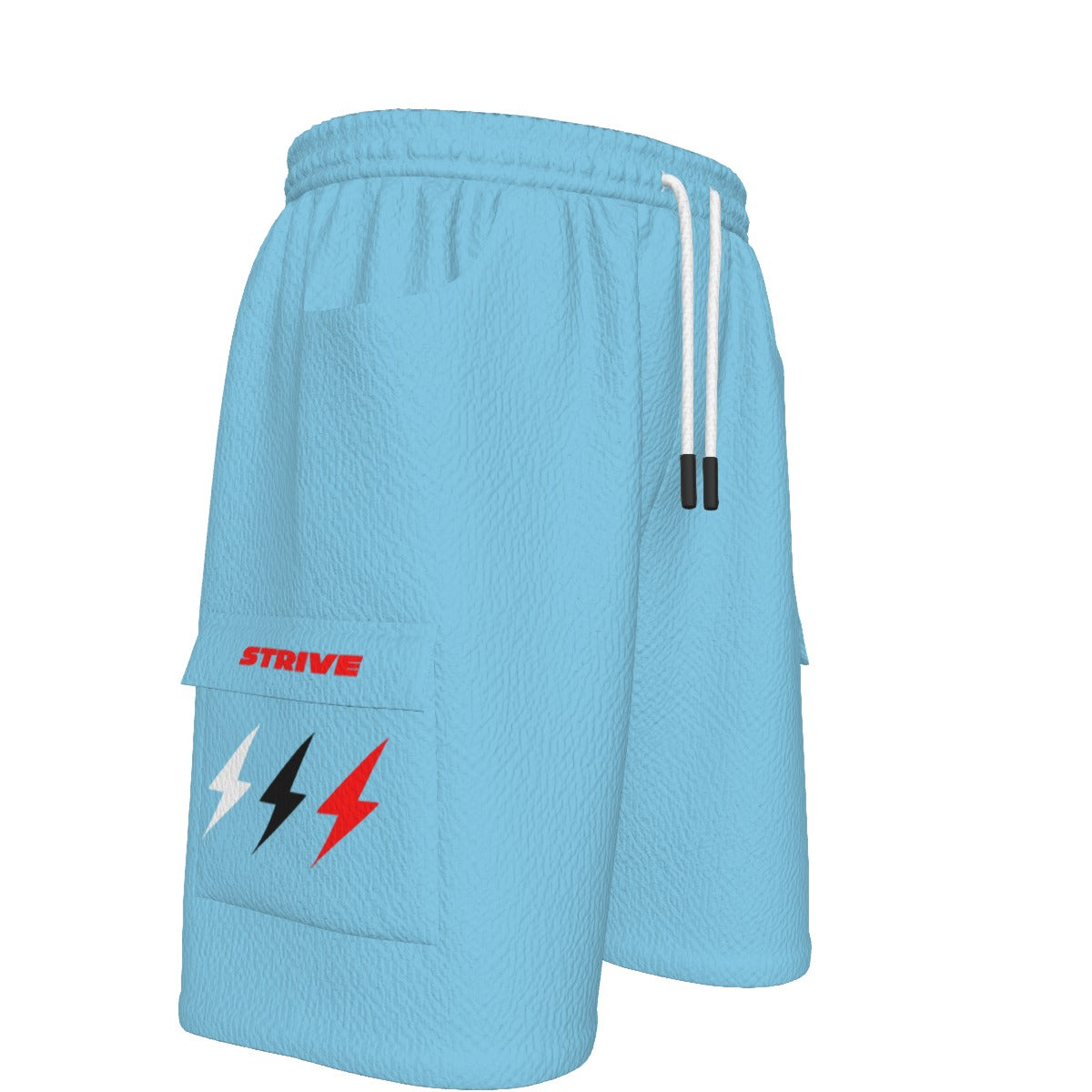 HBG STRIVE 3 BOLTS CARGO SHORTS - WHITE, BLACK, RED