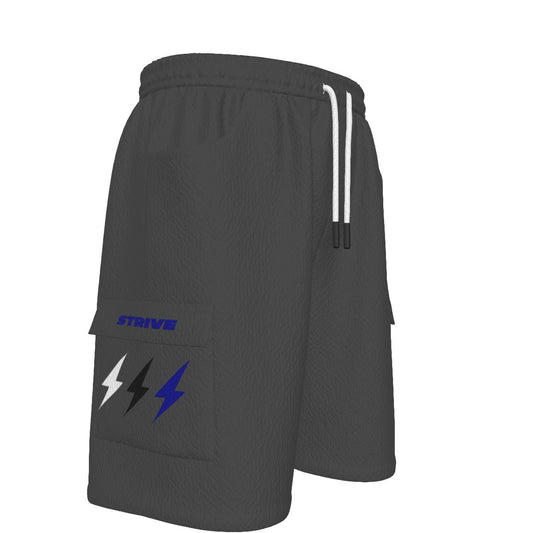 HBG STRIVE 3 BOLTS CARGO SHORTS - WHITE, BLACK, BLUE