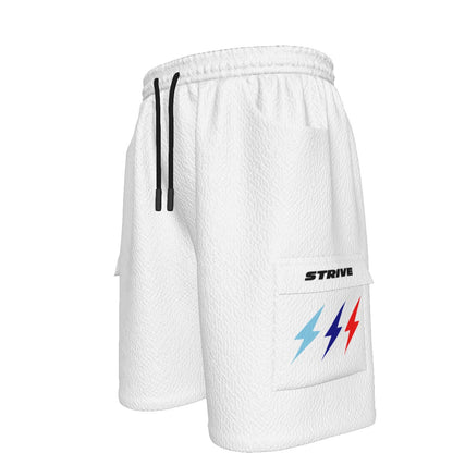 HBG STRIVE 3 BOLTS CARGO SHORTS - SKY BLUE, BLUE, RED