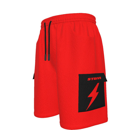 HBG STRIVE CARGO SHORTS - RED