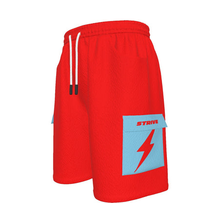 HBG STRIVE CARGO SHORTS - RED