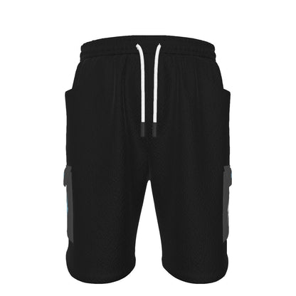 HBG STRIVE 3 BOLTS CARGO SHORTS - WHITE, BLACK, SKY BLUE - BLACK