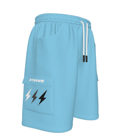 HBG STRIVE 3 BOLTS CARGO SHORTS - WHITE, GREY, BLACK