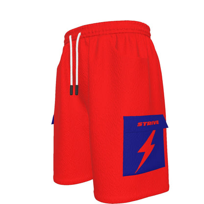 HBG STRIVE CARGO SHORTS - RED