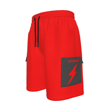 HBG STRIVE CARGO SHORTS - RED